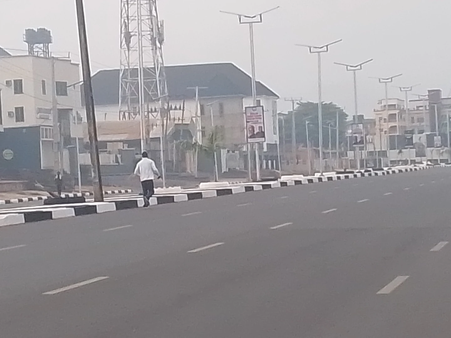 A man jogging in the morning